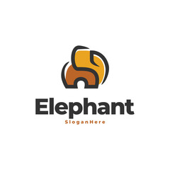 Elephant modern logo vector