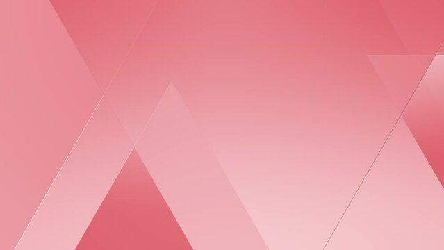 Pastel pink and red gradient abstract stylish fashion background with modern geometric triangles seamless loop