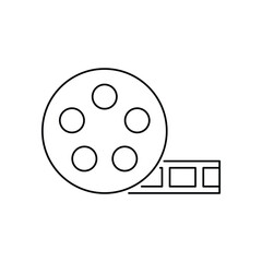 Film Reel Icon design. isolated on white background. vector illustration