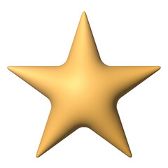 Obraz premium Gold star 3d symbol shiny icon decorative for element