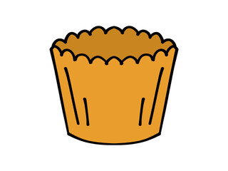 カップケーキの空カップのイラスト素材