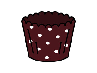 カップケーキの空カップのイラスト素材