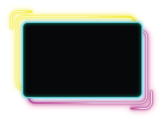 Abstract element neon frame