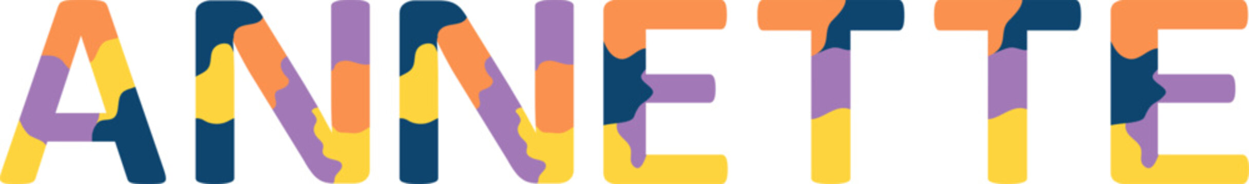 Annette Colorful 3d Abstract Text name