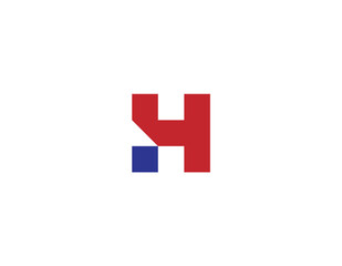 Letter H or H4 logo design with eps 10