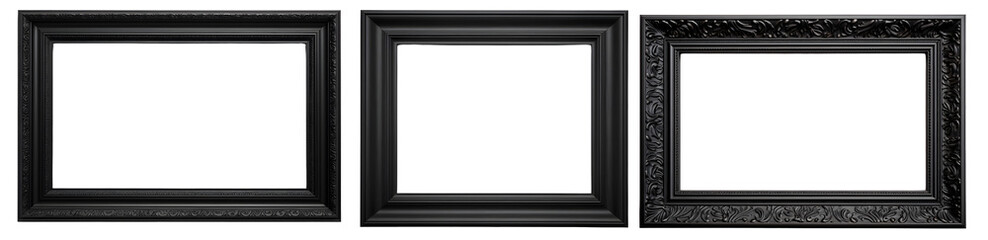 Picture frame isolated on transparent PNG background, Generative Ai