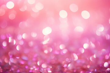 Pink Sparkle Glitter Background, Abstract, Blur, Generative AI