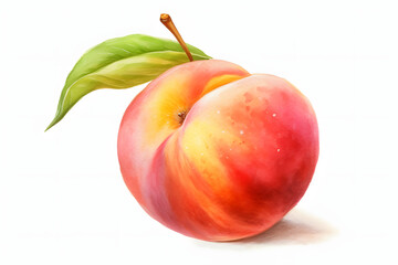 Peach fresh watercolor art style