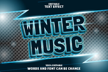 Winter Music Editable Text Effect