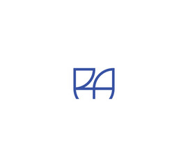 The letter RA logo icon