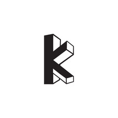 letter K logo template vector abstract design building illustration
