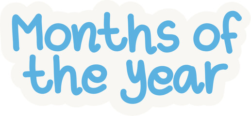Months of the Year Sticker