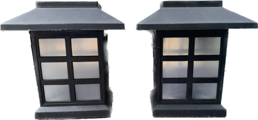 Japan garden lantern lamp isolated on white background