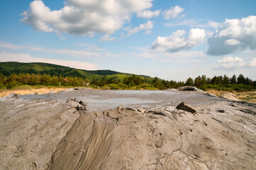 aktive Schlammvulkane von Berca, Vulcanii noroiosi bei Berca, Buzau, Walachei, Rum&auml;nien