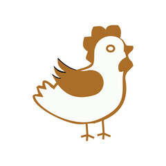 chicken icon on white background for graphic and web design. Simple vector sign. Internet concept symbol for website button or mobile app