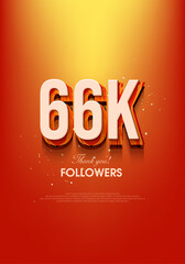 Modern design to say thank you for achieving 66k followers.