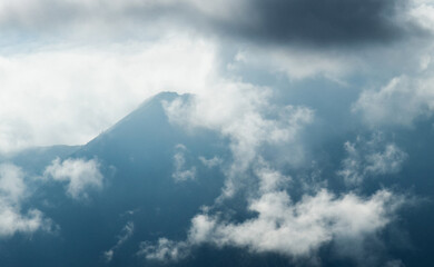 Jade Dragon Snow Mountain covered with fog