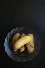 home cooking, bananas cooked by boiling