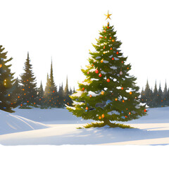Fototapeta premium A Glittering Christmas Tree Spectacle Illuminating the Holiday Season with Sparkling Delight and Festive Wonder