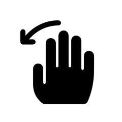 Hand icon symbol vector image. Illustration of the human finger design image