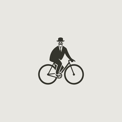 自転車をシンボリックに用いたロゴ