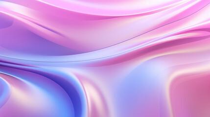 Naklejka premium Iridescent Wispy Smooth Liquid Wave Abstract Background, Generative AI