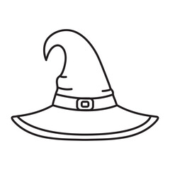 halloween witch hat Illustration