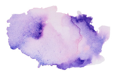 Violet, pink, purple spots watercolor hand painted on watercolor paper background texture, abstract watercolor in vibrant color
