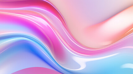 Obraz premium Pastel Wispy Smooth Liquid Wave Abstract Background, Generative AI