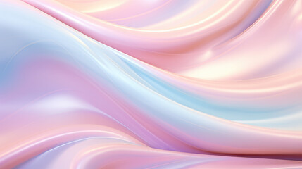 Fototapeta premium Pastel Wispy Smooth Liquid Wave Abstract Background, Generative AI