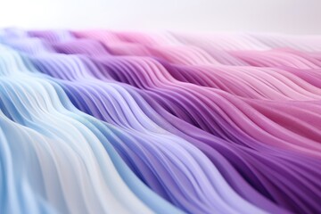 A close-up background image showcasing colorful soft fabric arranged in a cloud-like wave formation, creating a backdrop for creative content. Photorealistic illustration