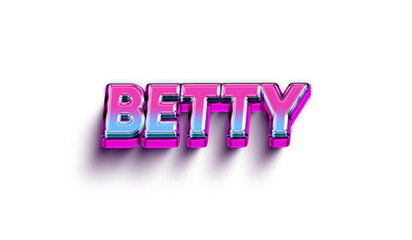 Fototapeta premium Betty Colorful 3d Abstract Text name