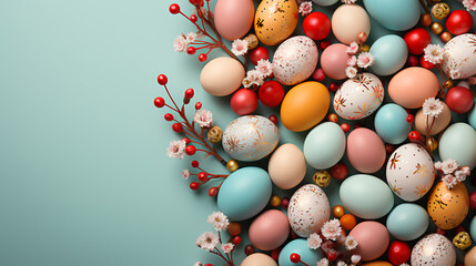 Festive colorful beautiful Easter eggs