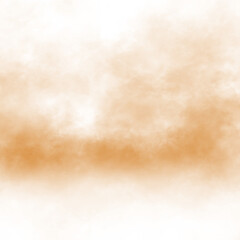 Abstract orange puffs of smoke mist overlay on transparent background pollution. Royalty high-quality free stock png of smoke mitsty fog overlays white backgrounds. Yellow smoke swirls fragments