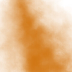 Abstract orange puffs of smoke mist overlay on transparent background pollution. Royalty high-quality free stock png of smoke mitsty fog overlays white backgrounds. Yellow smoke swirls fragments