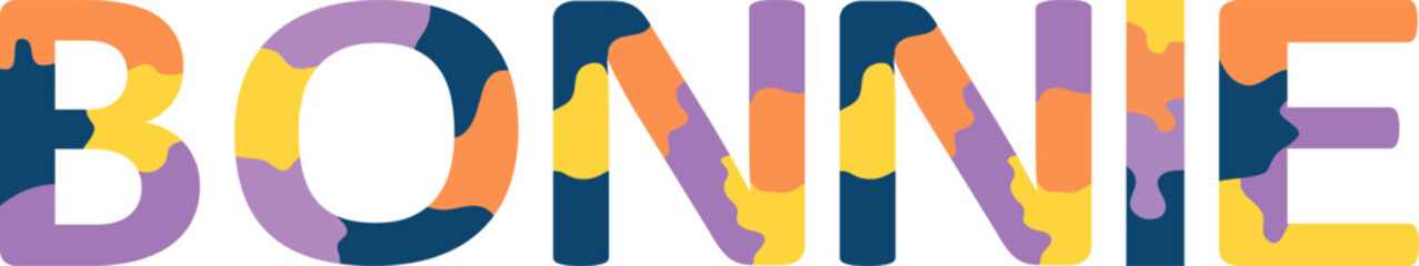 Bonnie Colorful 3d Abstract Text name