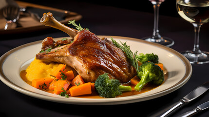 French Gourmet: Duck Confit with Orange Glaze