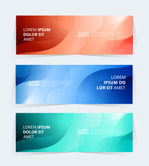 Geometric banner design with Vector presentation template.