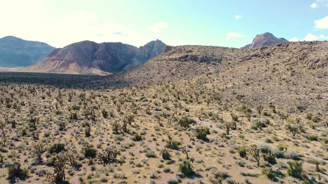Sunny day drone through the desert