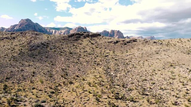 Drone in the desert plane on a sunny day