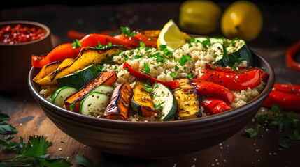 Healthy Choice: Quinoa and Roasted Veggie Bowl