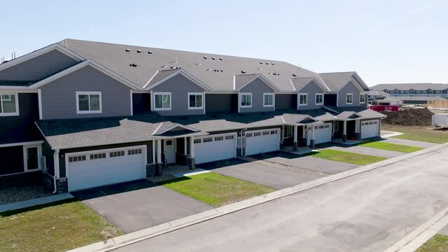Newly Built Townhomes in a North American Rural Suburb