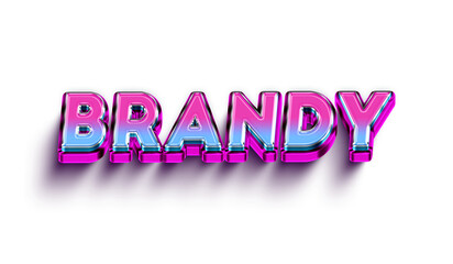 Brandy Colorful 3d Abstract Text name