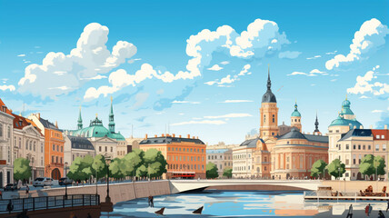 chronicles of crime style Gibli illustration of a scene