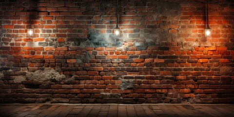 background of a brick wall wide angle lens realistic lighting