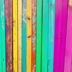 Colorful wood background with paint