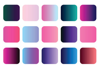 set of colorful glossy buttons