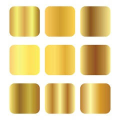 set of golden buttons