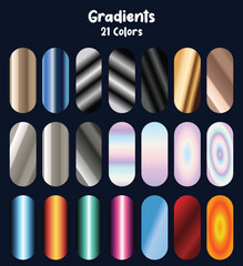 set of gradient color