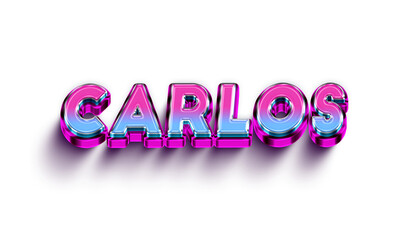 Carlos Colorful 3d Abstract Text name